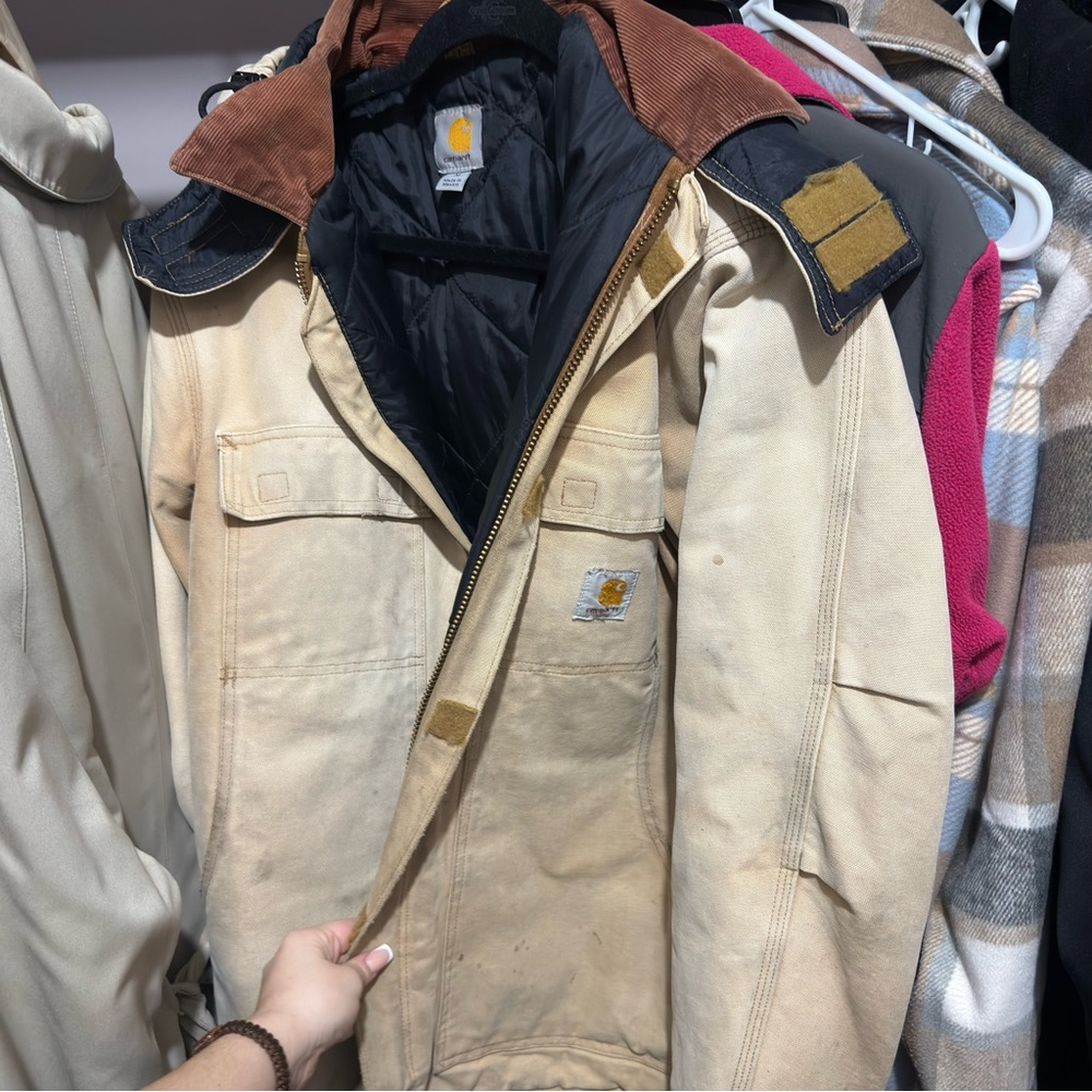 Carhartt Men's Tan and Brown Field Jacket